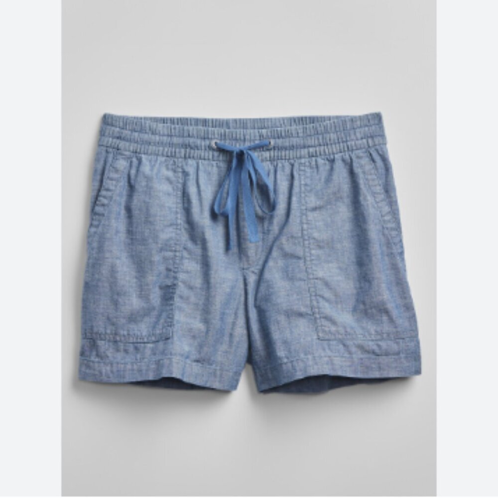 GAP Chambray Pull On Utility Shorts Size XL